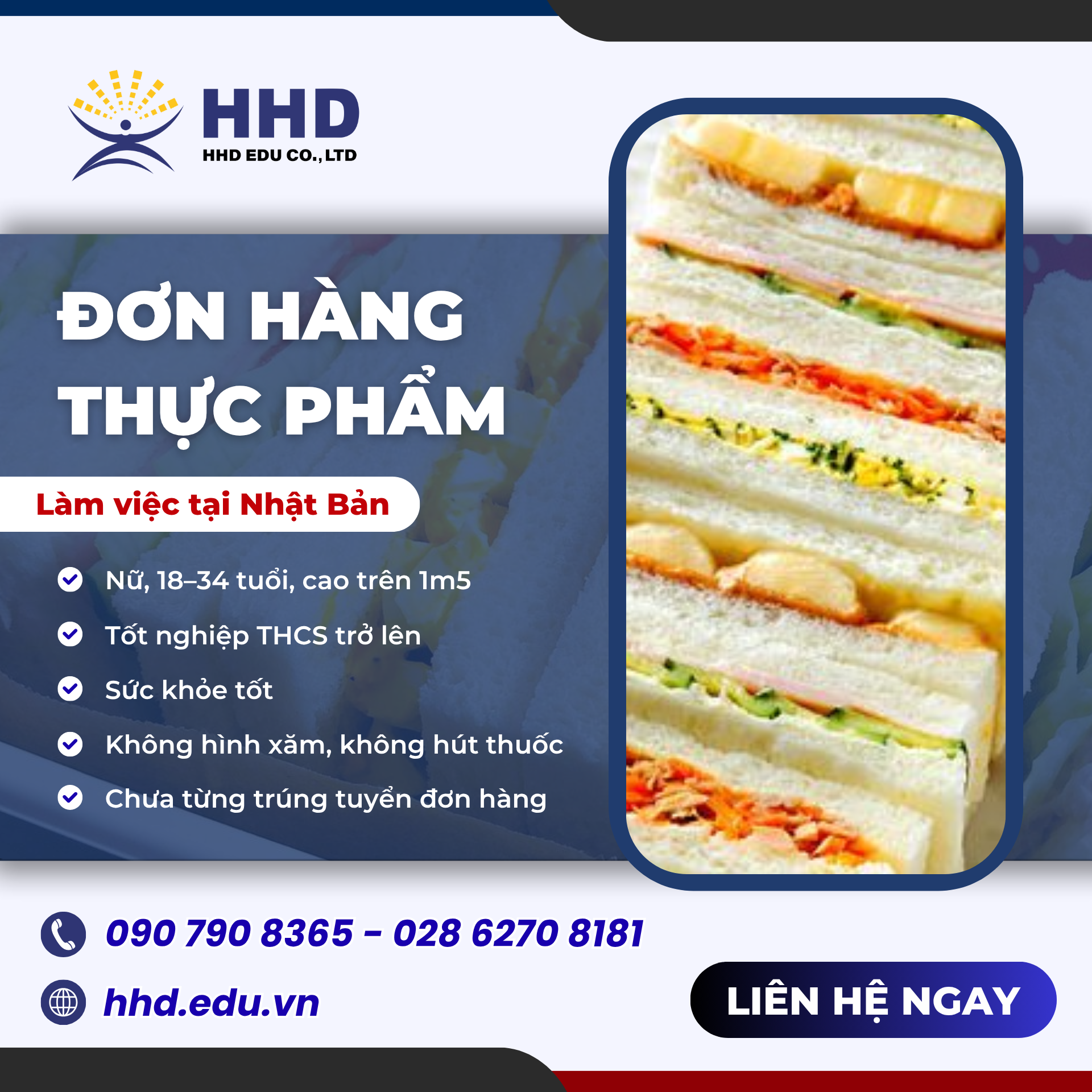 [Tỉnh Saitama] Tuyển Dụng 06 Nữ Thực Tập Sinh Đơn Hàng Thực Phẩm