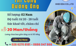 TUYỂN DỤNG 02 NAM TTS ĐƠN HÀNG THI CÔNG ĐƯỜNG ỐNG THÁNG 05/2024