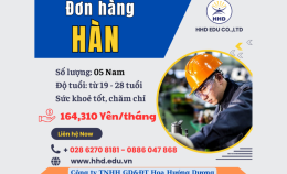 TUYỂN DỤNG 05 NAM TTS NGÀNH HÀN THÁNG 02/2024