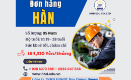 TUYỂN DỤNG 05 NAM THỰC TẬP SINH NGÀNH HÀN THÁNG 02/2024