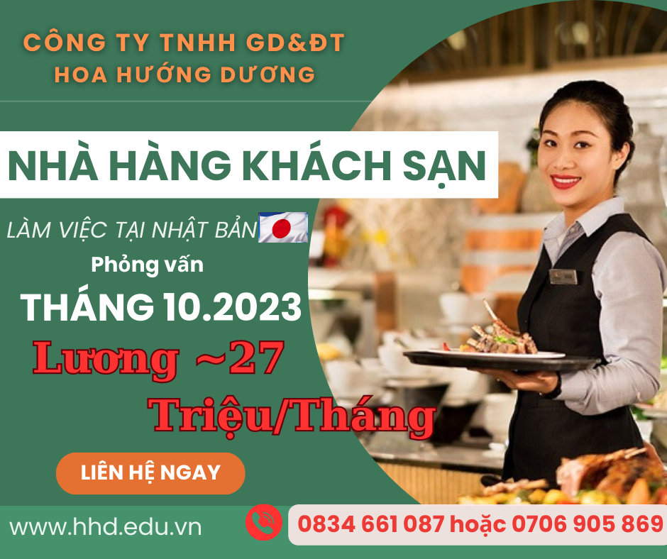 TUYỂN DỤNG 02 NỮ NHÂN VIÊN NHÀ HÀNG KHÁCH SẠN TỈNH GUNMA