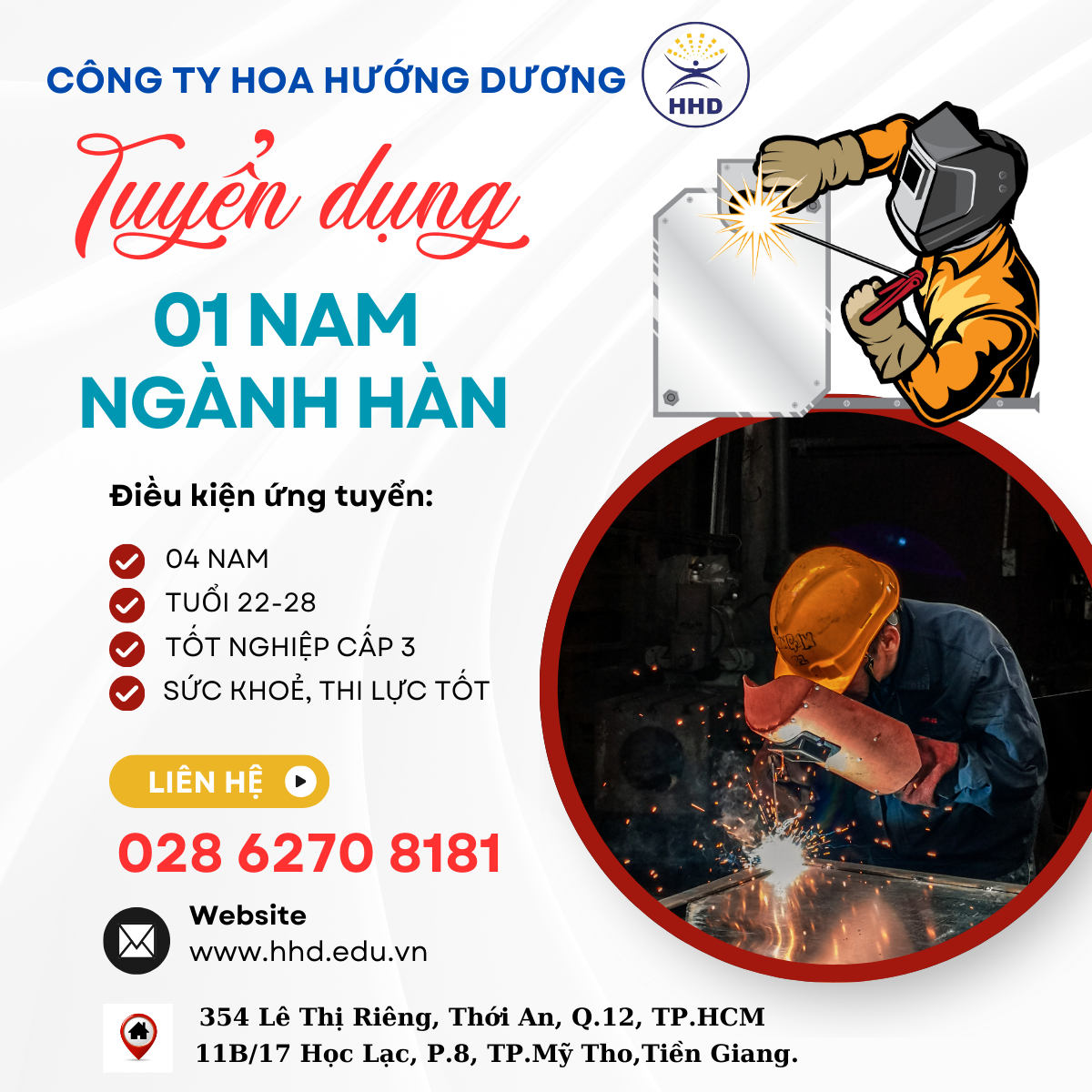 TUYỂN GẤP 01 NAM THỰC TẬP SINH NGÀNH HÀN