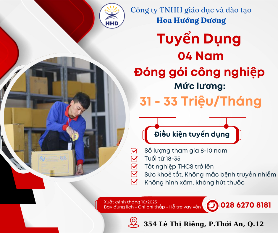ĐƠN HÀNG ĐÓNG GÓI CÔNG NGHIỆP THÁNG 01/2025