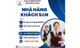 Tuyển dụng 04 Nữ Thực Tập Sinh Đơn Hàng: Nhà Hàng Khách Sạn Tháng 04/2024